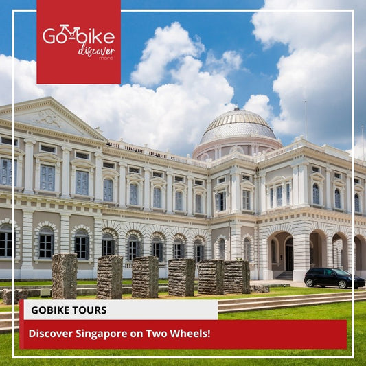 GoBikeSG tours rent National Art Museum bicycles to discover Singapore on two wheels.